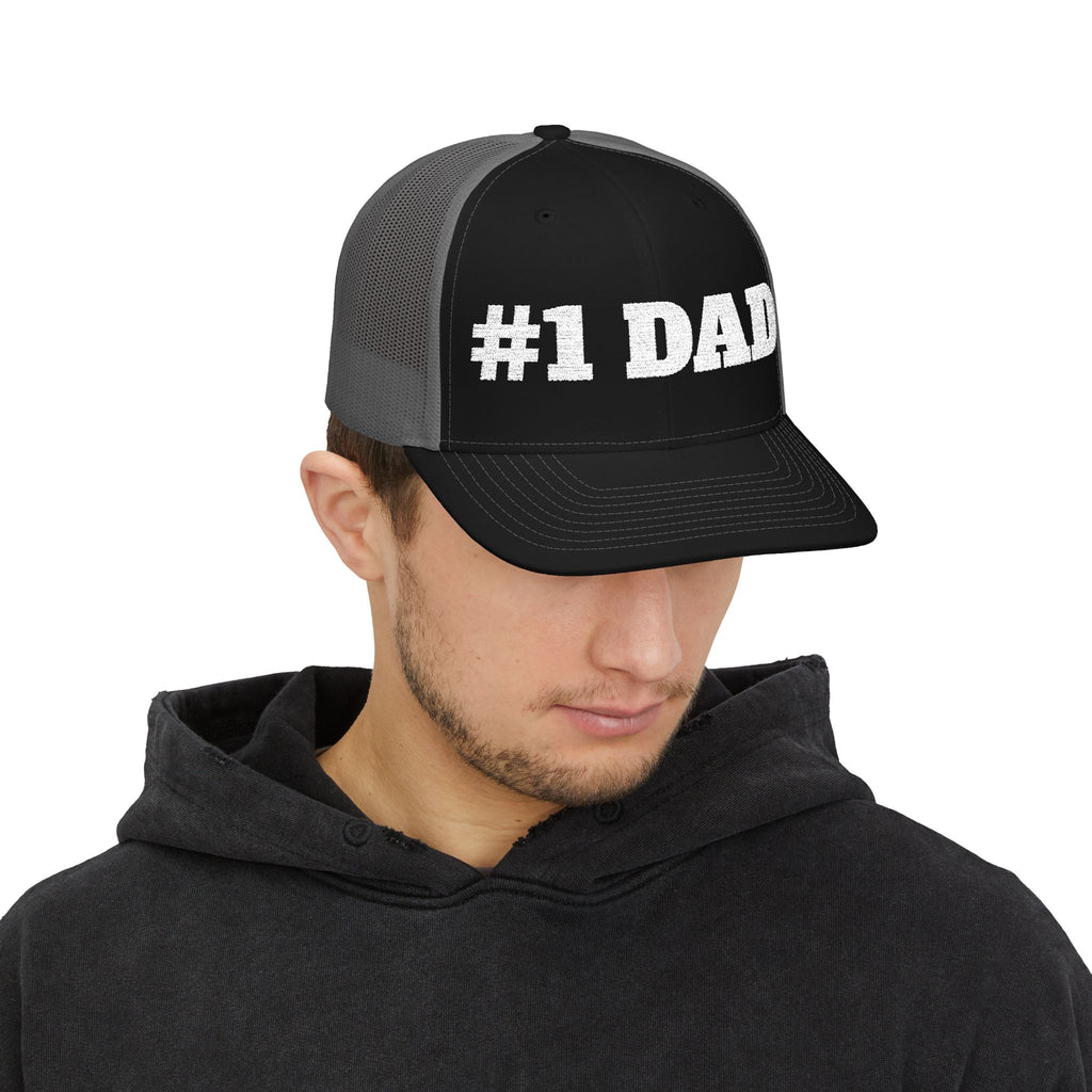 #1 Dad Snapback Trucker Cap – Father's Day Gift Hat