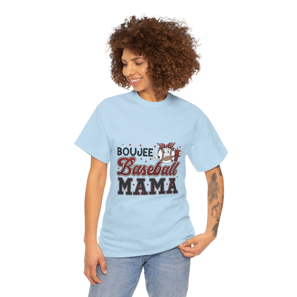 Boujee Baseball Mama T-Shirt – Cute Mom Graphic Tee for Baseball Moms