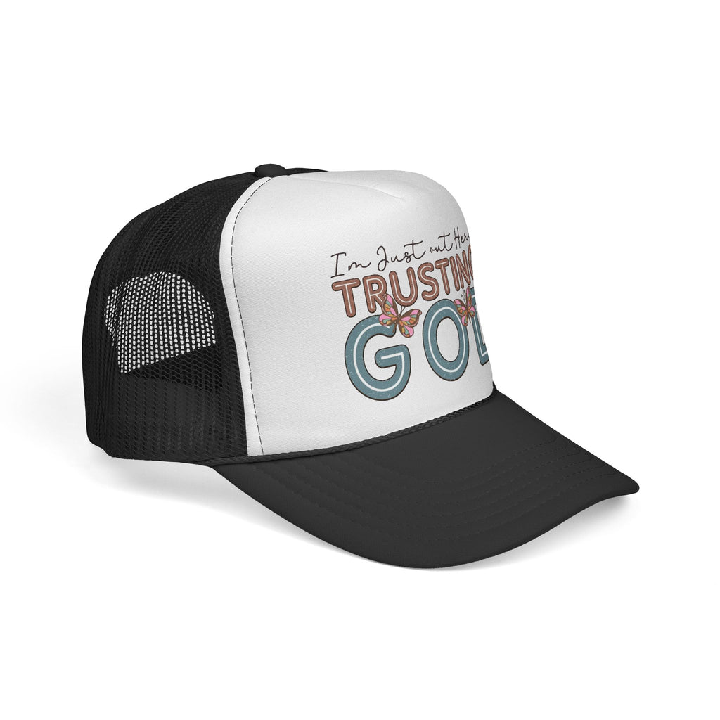 Trusting God trucker cap | Christian faith hat, inspirational scripture design