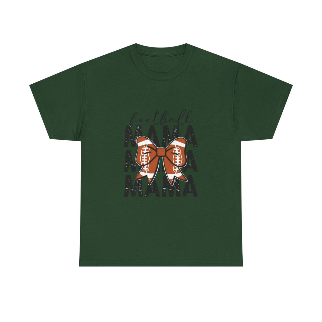 Football Mama T-Shirt — Cute Mom Football Tee with Bow