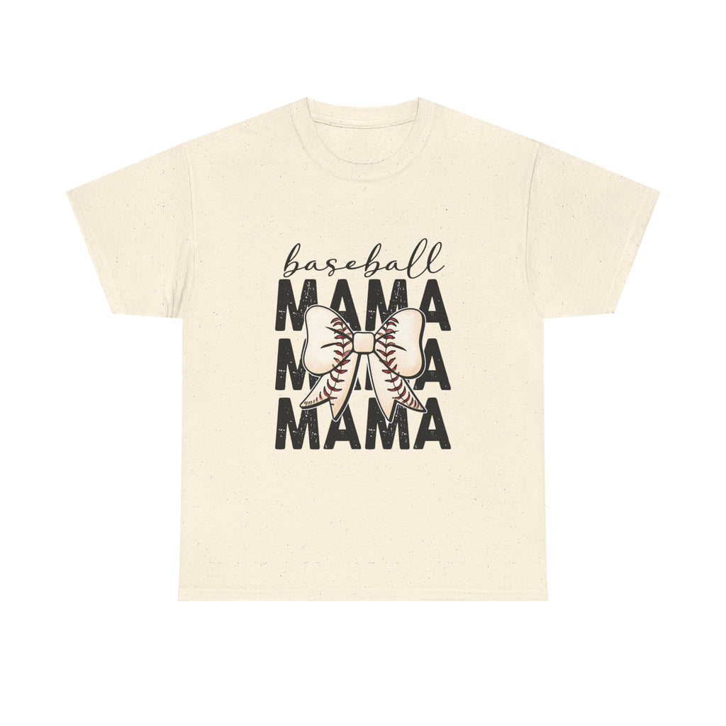 Baseball Mama T-Shirt — Cute Bow Baseball Mom Tee