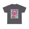 Feral Raccoon Graphic Tee - Retro Pink & Aqua Vintage Animal T-Shirt