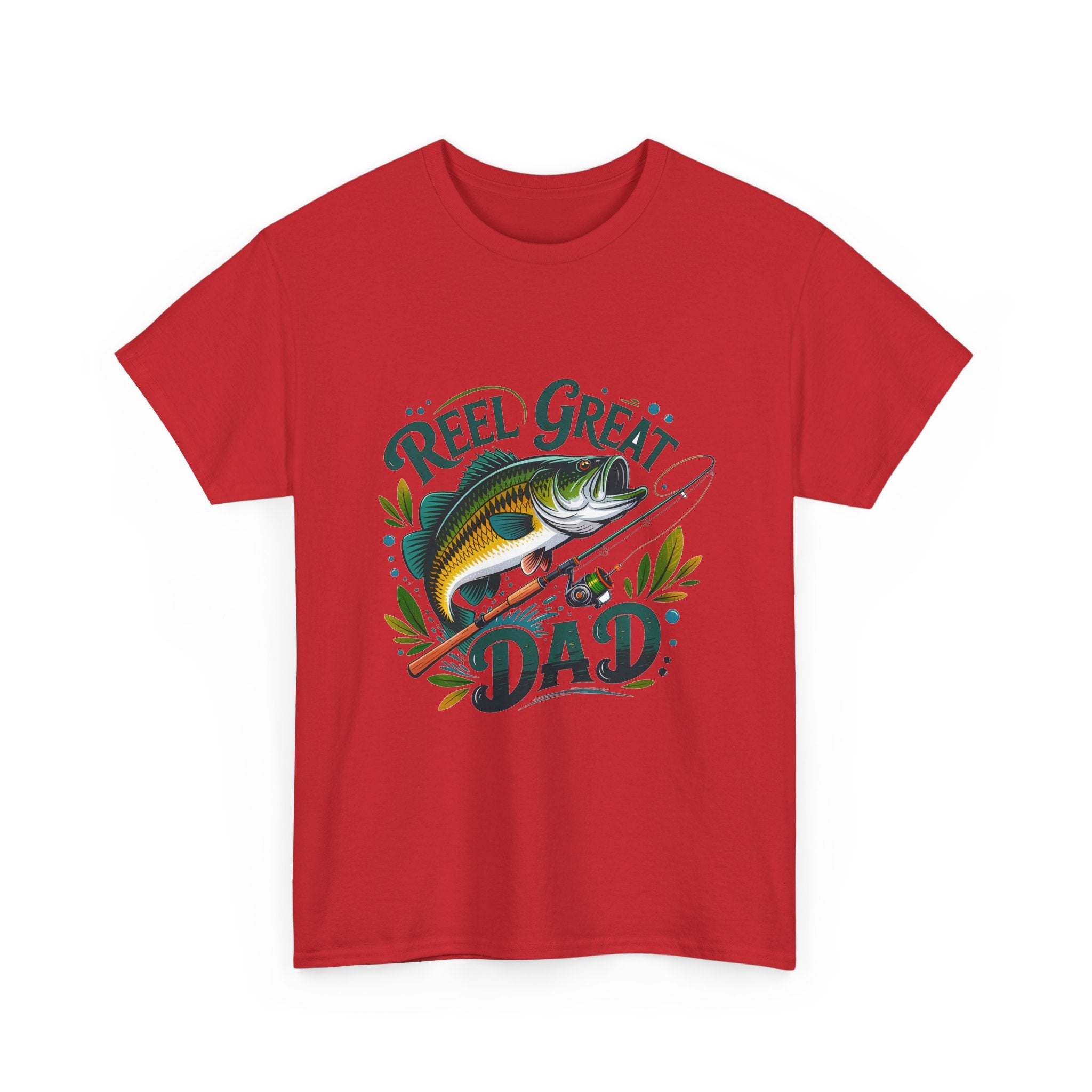 Fishing T-Shirt — "Reel, Great Dad" Graphic Tee for Anglers