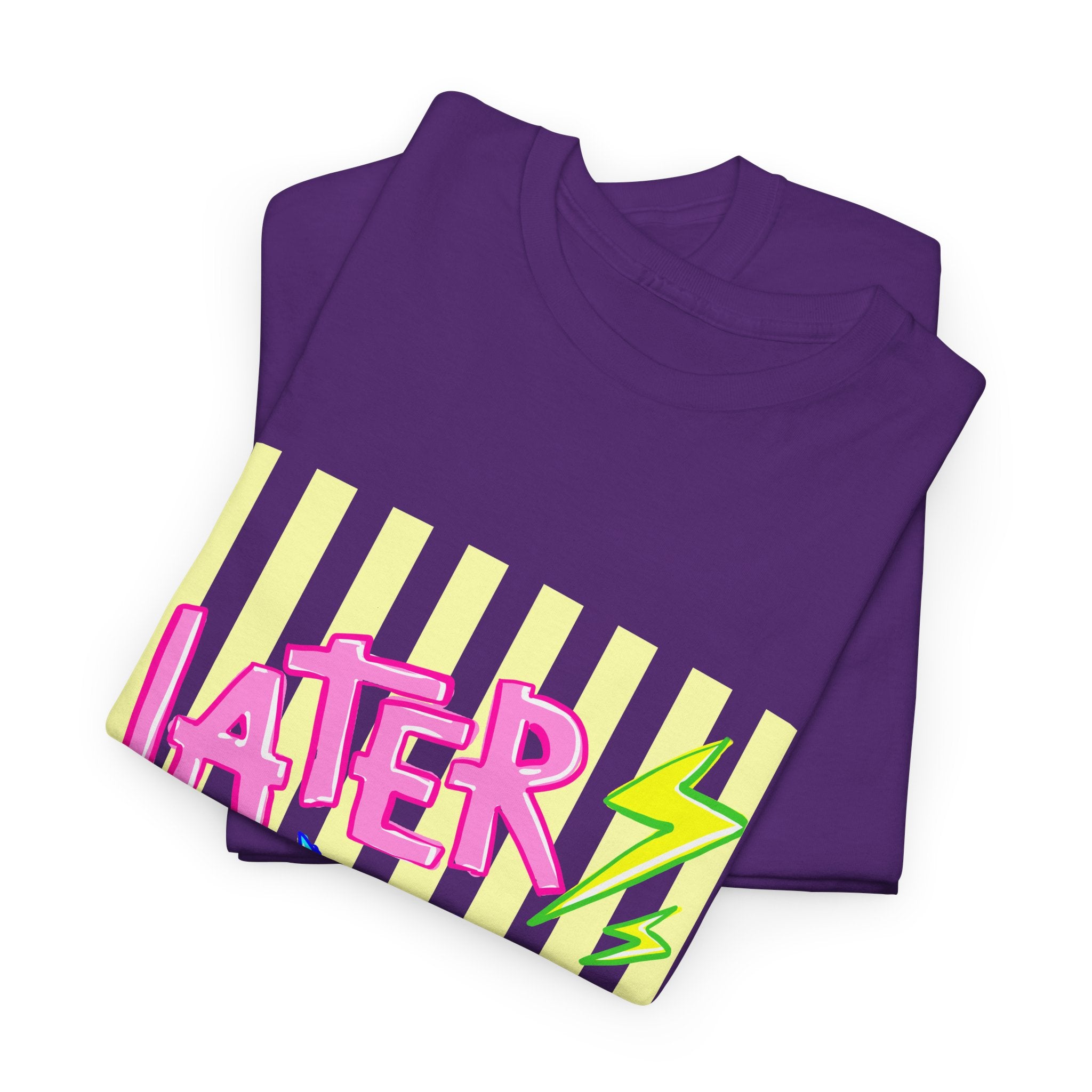 Later Gator Graphic Tee - Neon Retro Alligator Shirt