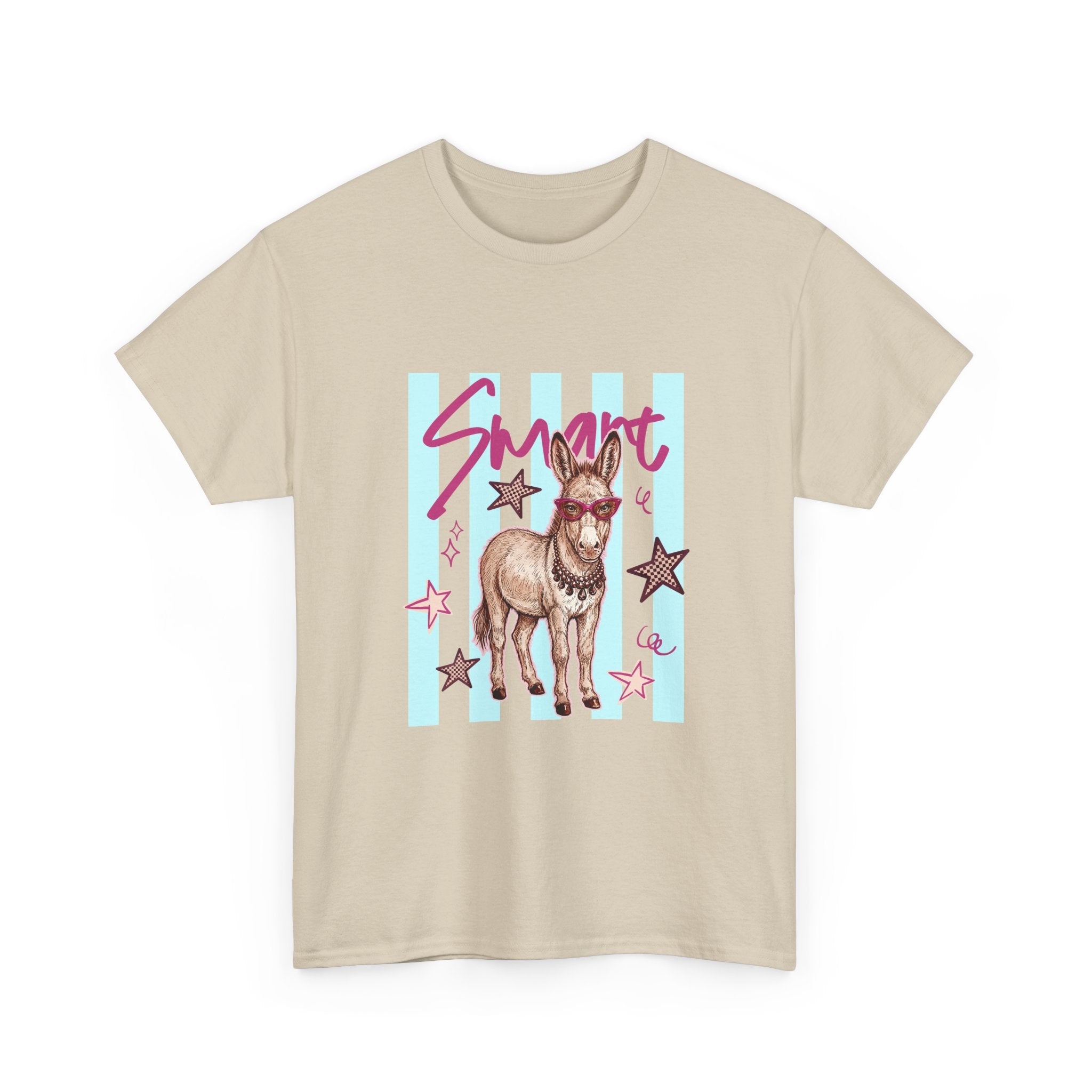 Donkey 'Smart' Graphic Tee — Cute Retro Animal Shirt