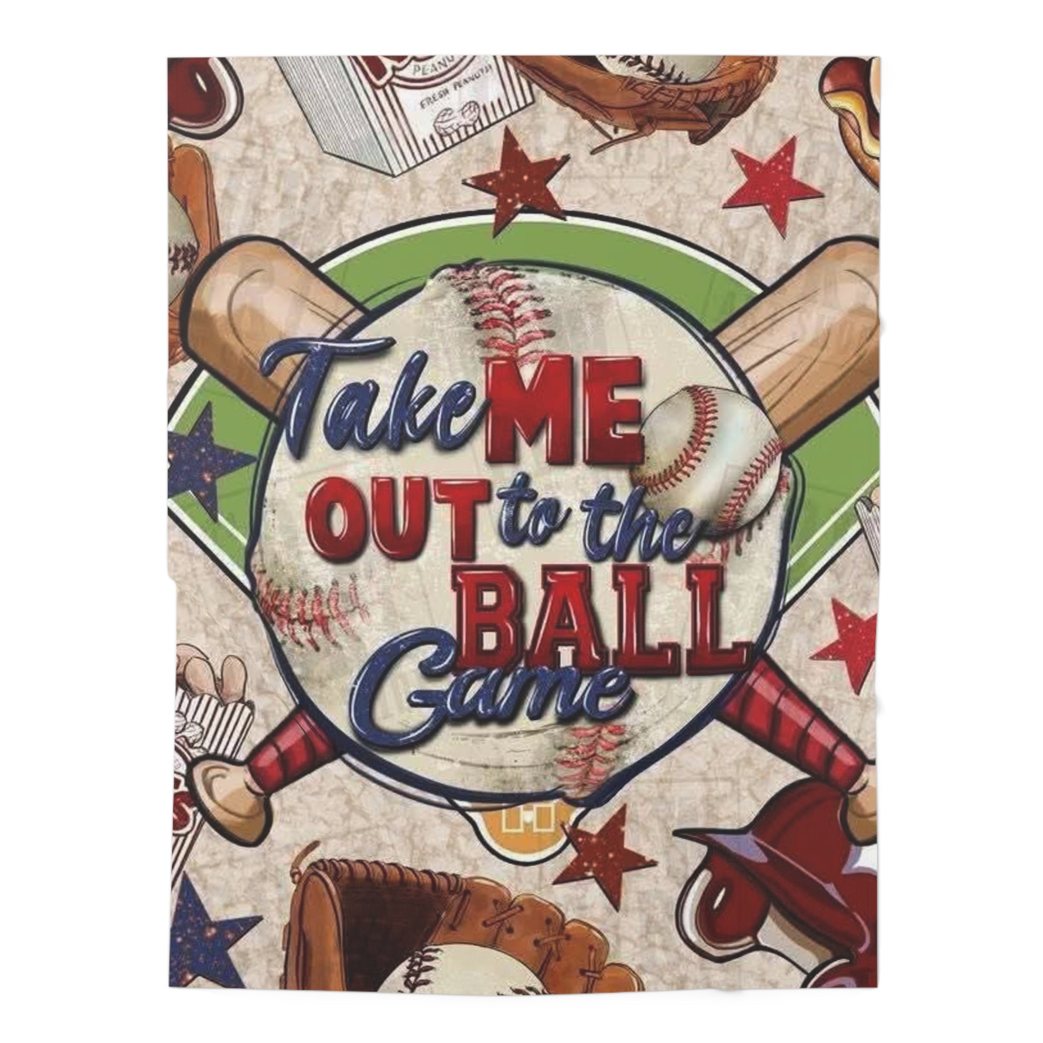 Baseball Baby Swaddle Blanket — "Take Me Out to the Ball Game" Infant Wrap