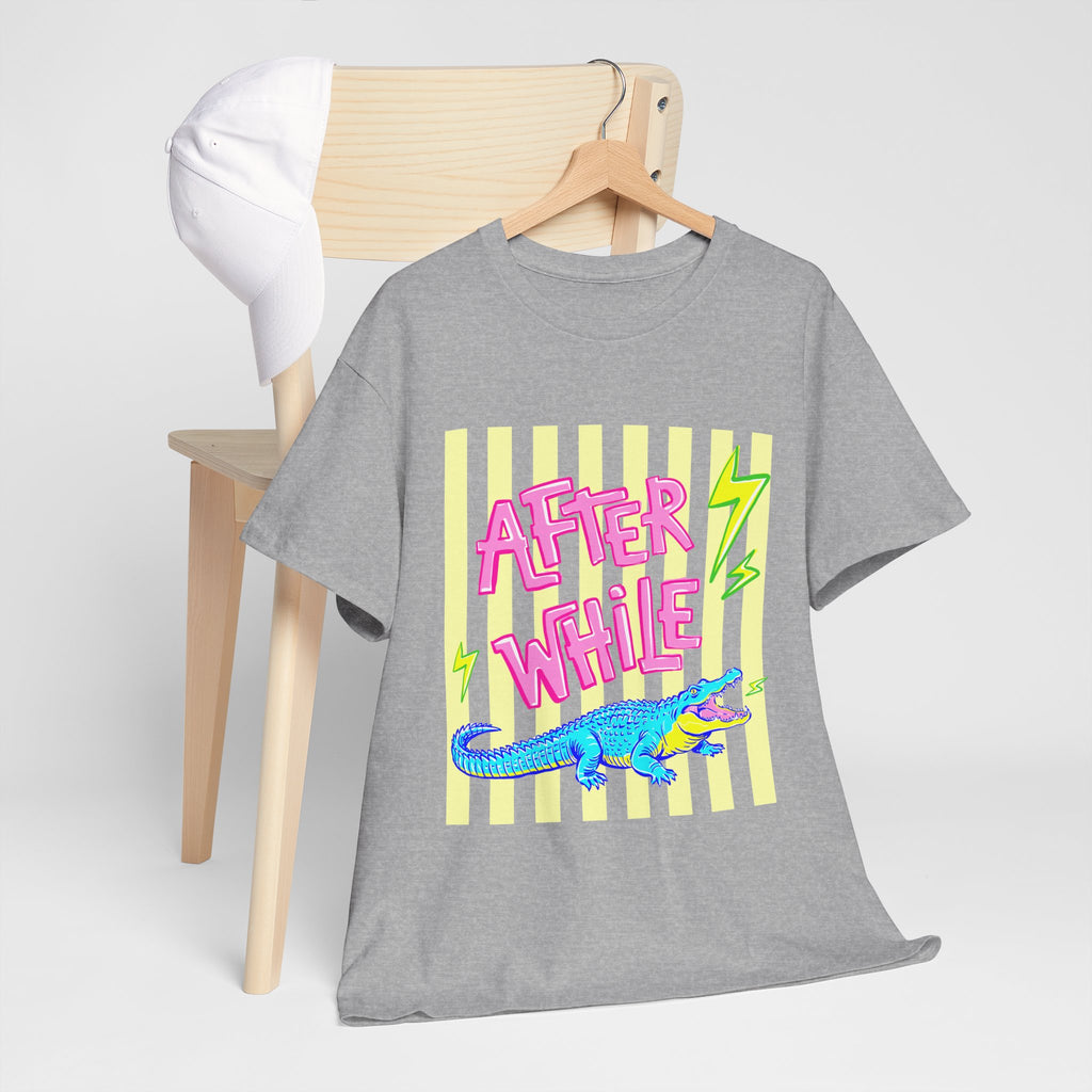 After While Alligator T-Shirt — Retro Neon Graphic Tee