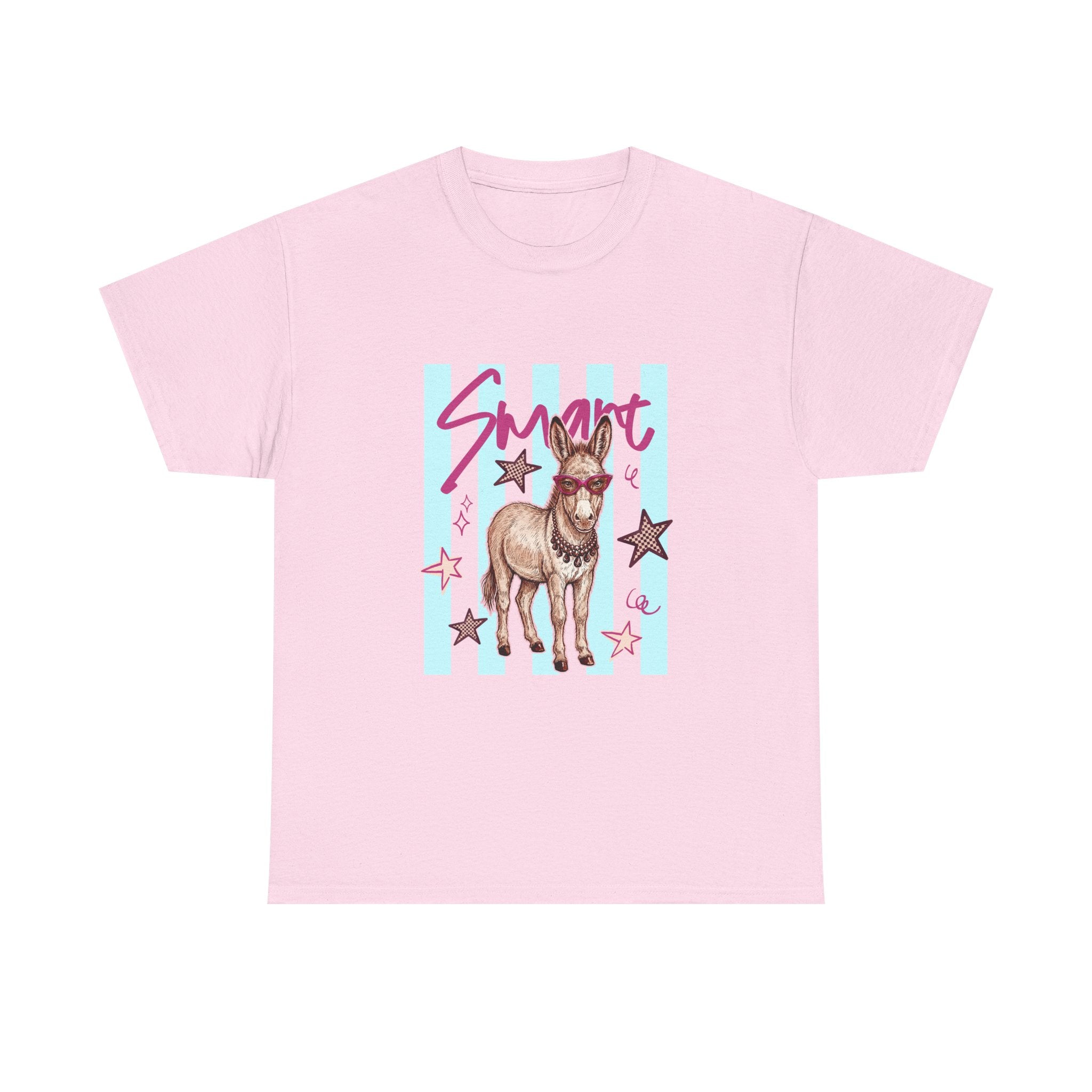 Donkey 'Smart' Graphic Tee — Cute Retro Animal Shirt