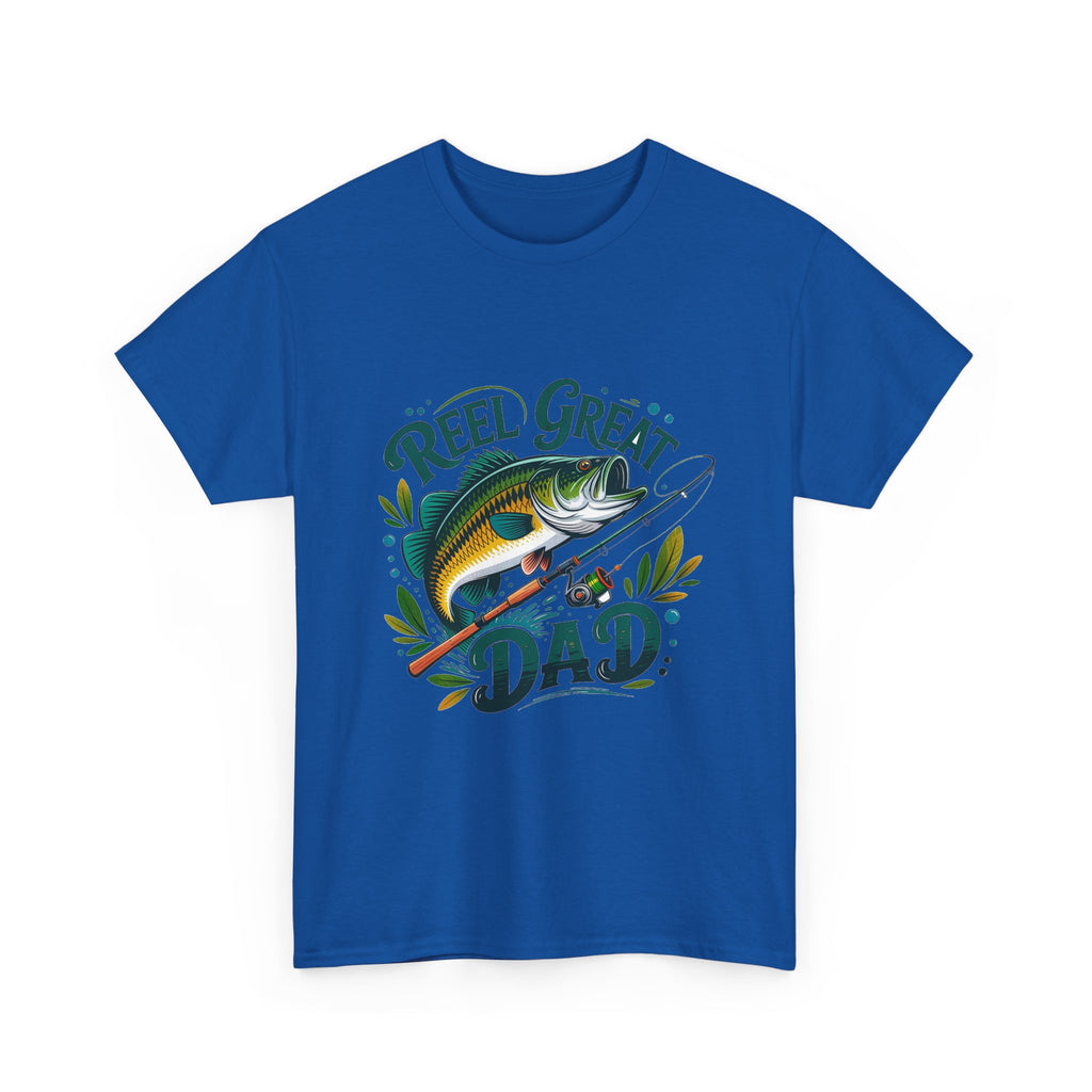 Fishing T-Shirt — "Reel, Great Dad" Graphic Tee for Anglers