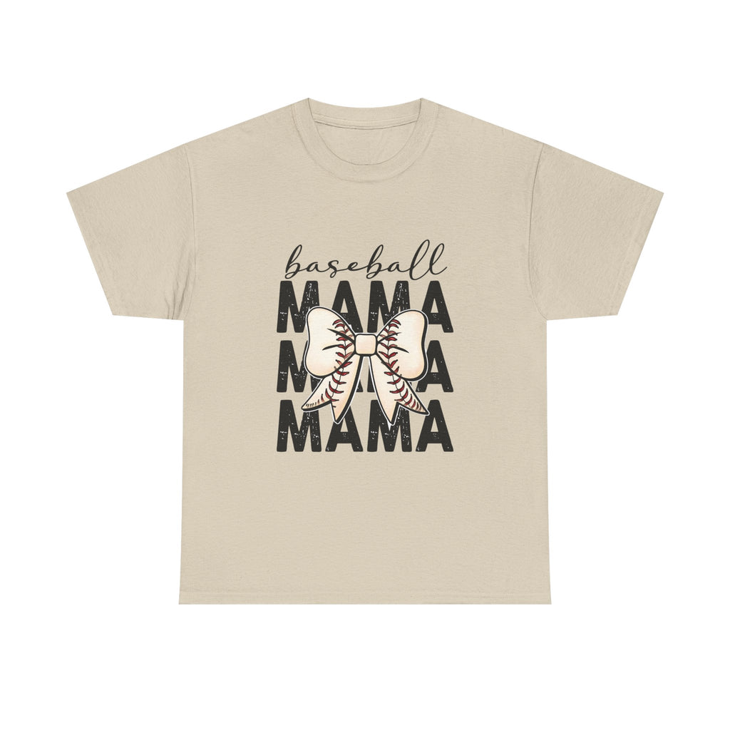 Baseball Mama T-Shirt — Cute Bow Baseball Mom Tee