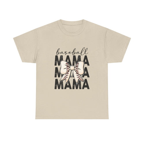 Baseball Mama T-Shirt — Cute Bow Baseball Mom Tee