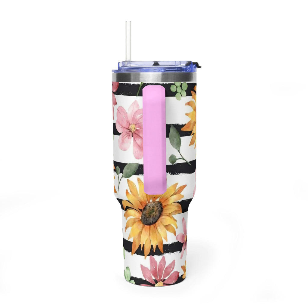 Best Mom Ever 40oz Vacuum Tumbler – Floral Sunflower Travel Cup