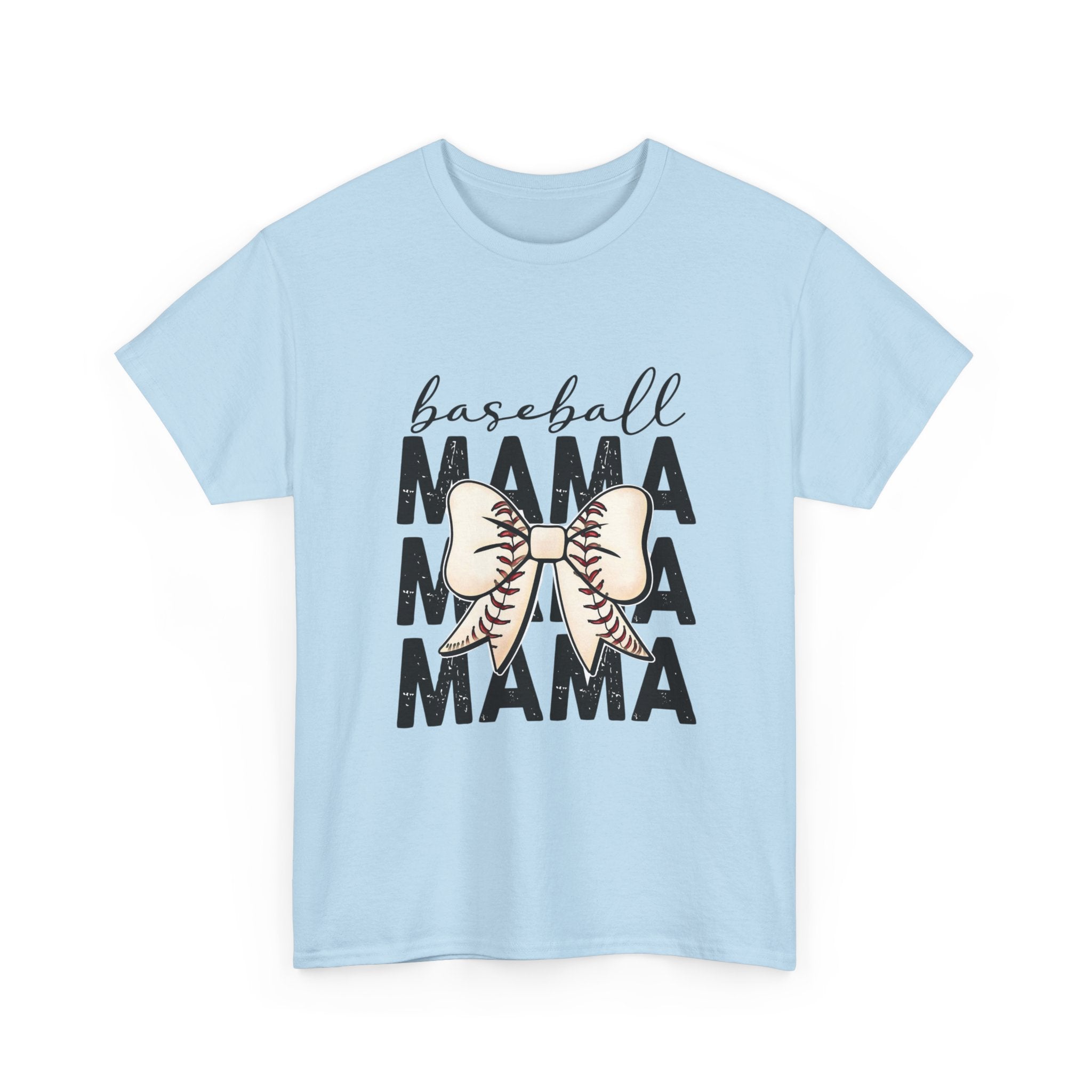 Baseball Mama T-Shirt — Cute Bow Baseball Mom Tee