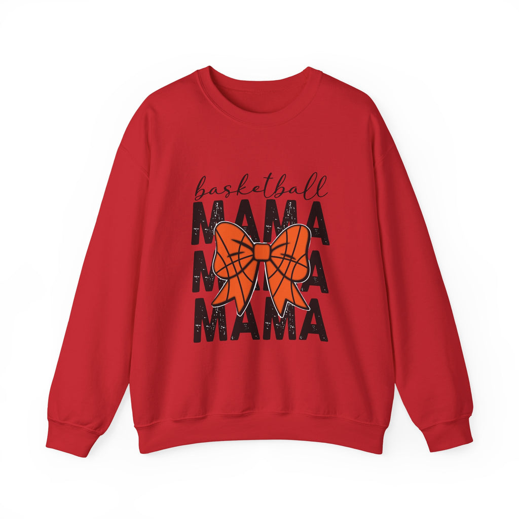 Basketball Mama Sweatshirt — Basketball Bow Mom Crewneck