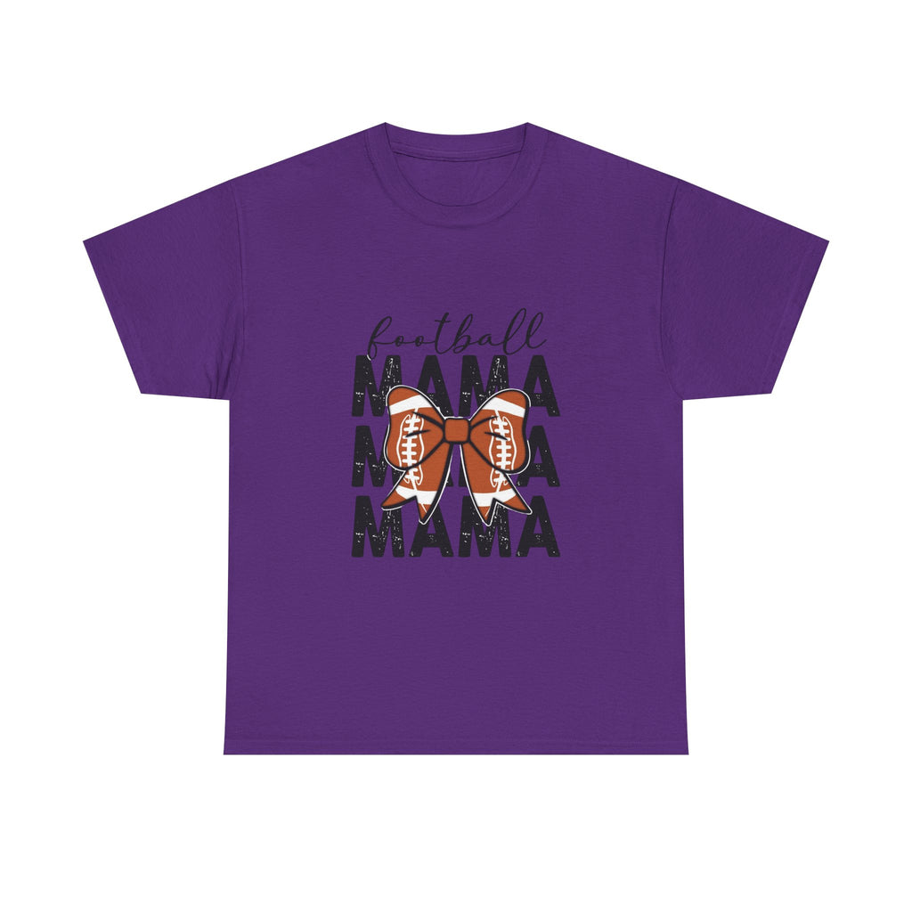 Football Mama T-Shirt — Cute Mom Football Tee with Bow