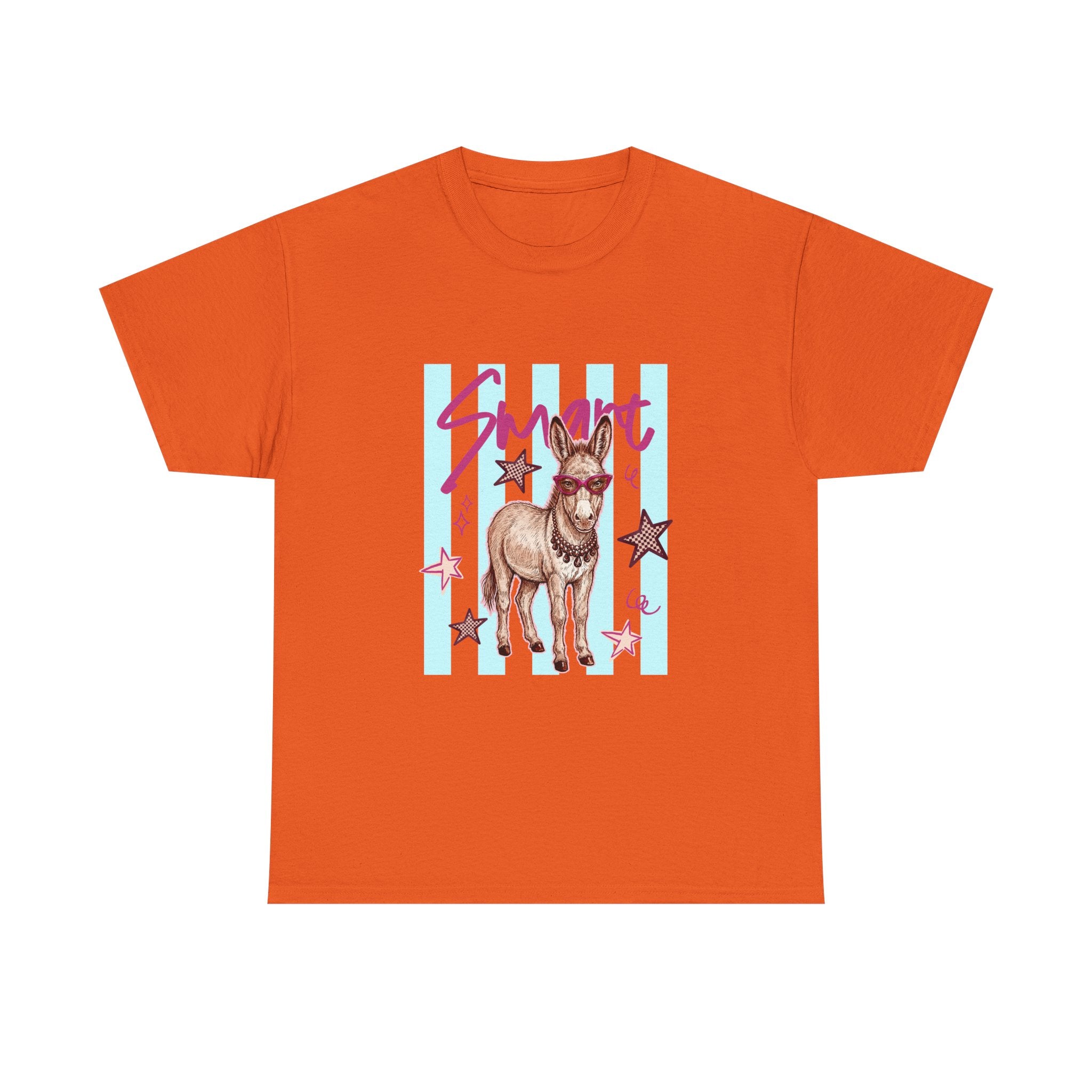 Donkey 'Smart' Graphic Tee — Cute Retro Animal Shirt