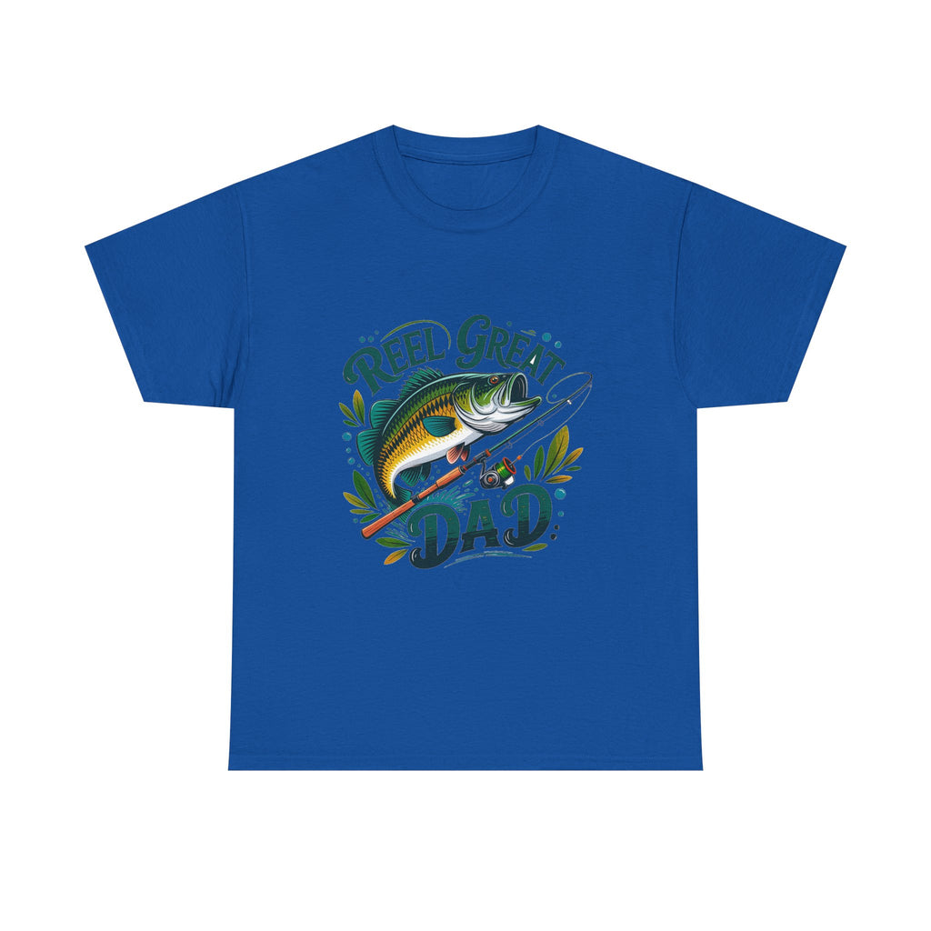 Fishing T-Shirt — "Reel, Great Dad" Graphic Tee for Anglers
