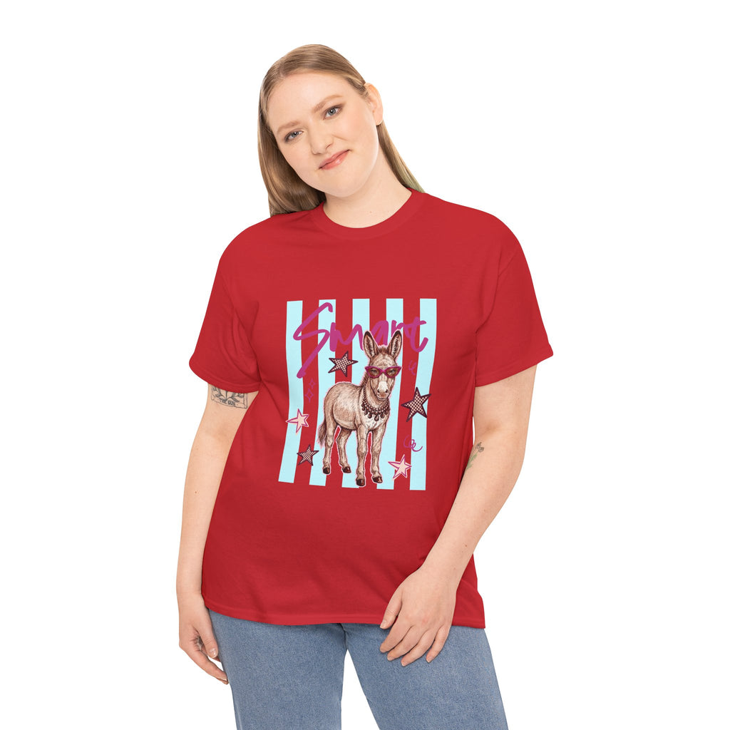 Donkey 'Smart' Graphic Tee — Cute Retro Animal Shirt