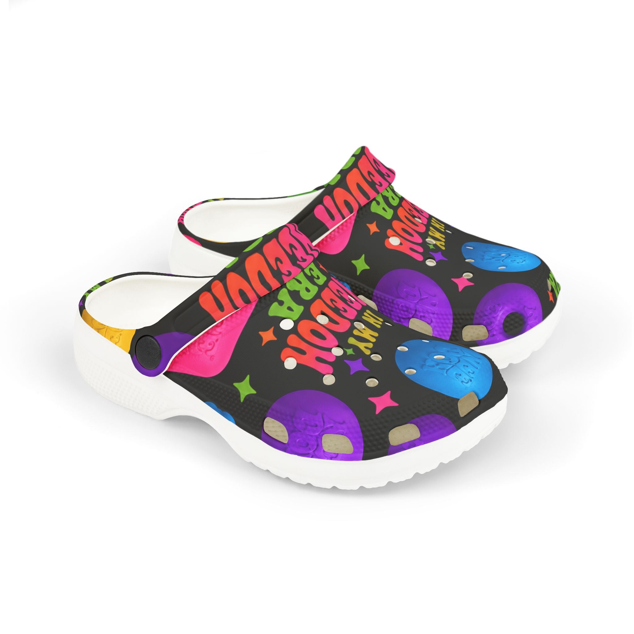 Bright, playful EVA foam clogs designed for kids