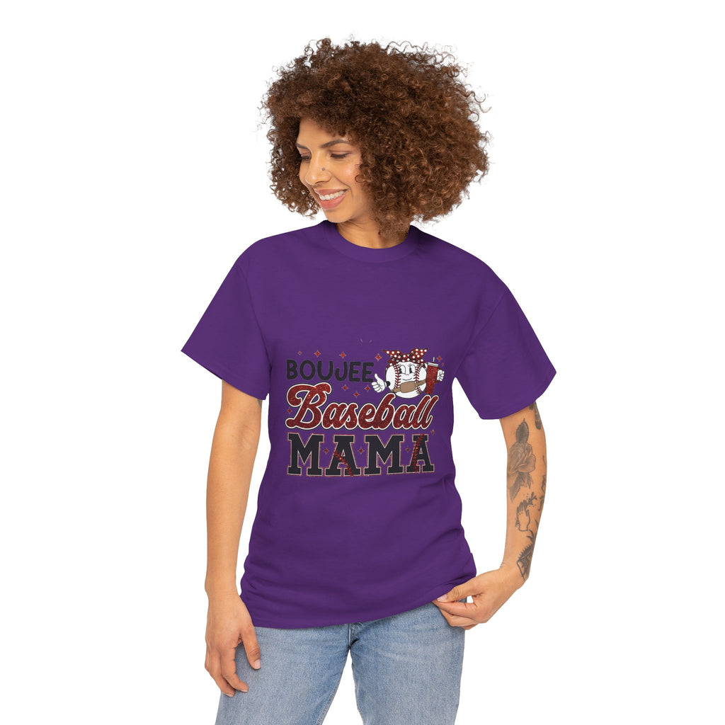 Boujee Baseball Mama T-Shirt – Cute Mom Graphic Tee for Baseball Moms