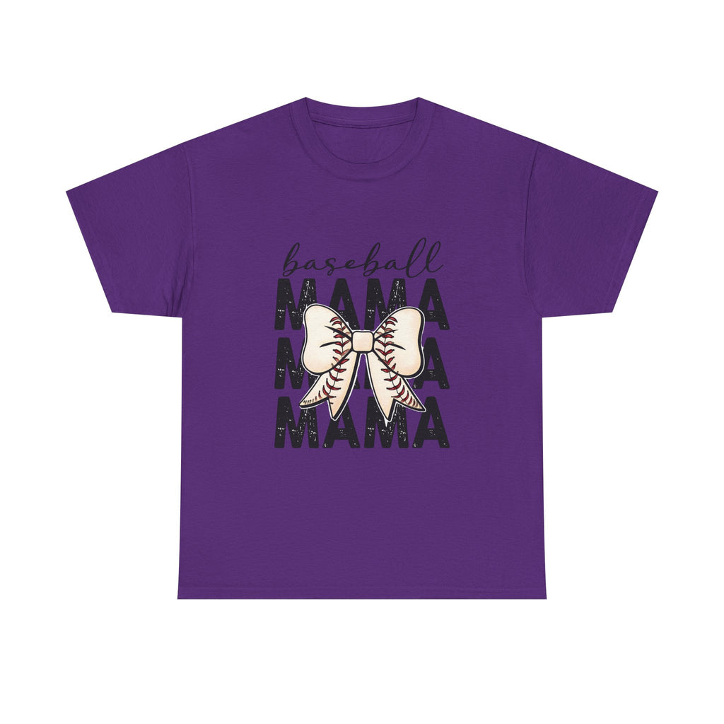 Baseball Mama T-Shirt — Cute Bow Baseball Mom Tee