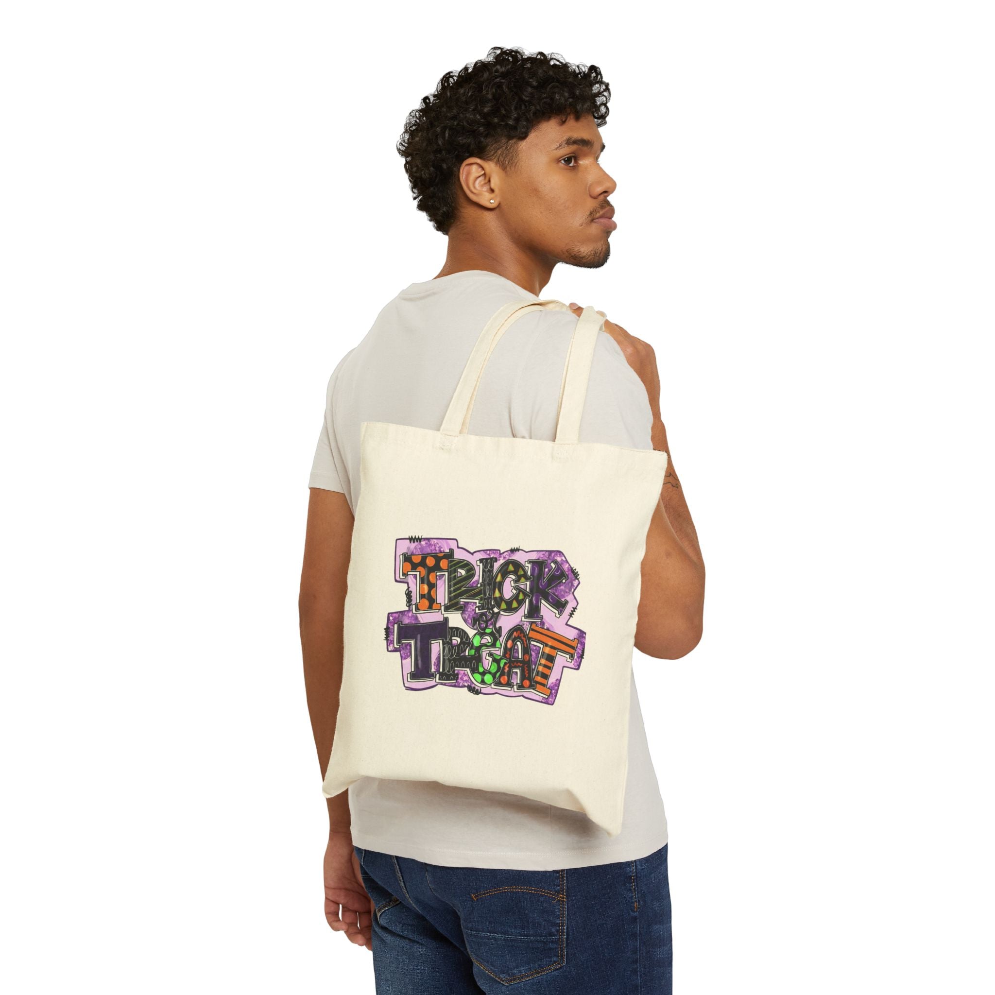 Trick or Treat Halloween Canvas Tote Bag