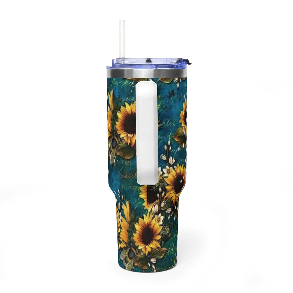 40oz Tumbler — 'You are my sunshine' Sunflower Vacuum Mug