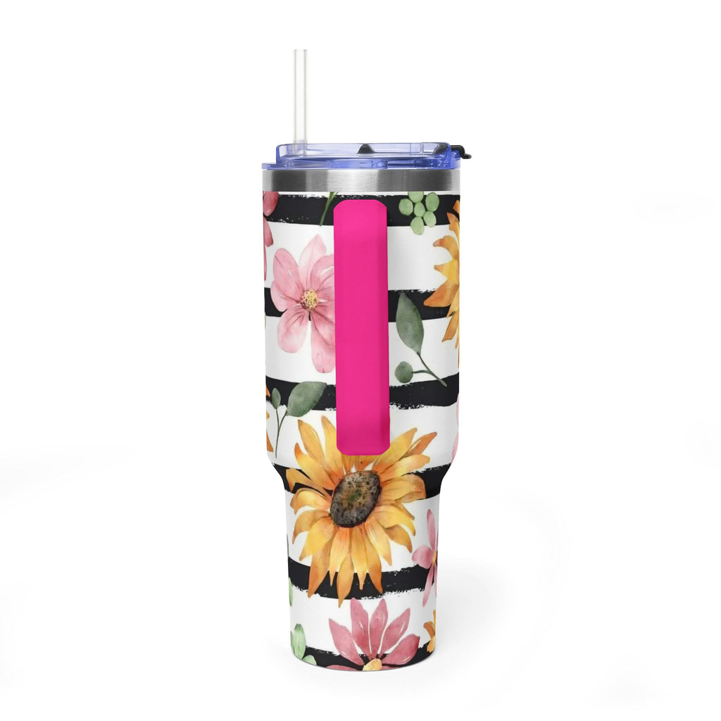 Best Mom Ever 40oz Vacuum Tumbler – Floral Sunflower Travel Cup