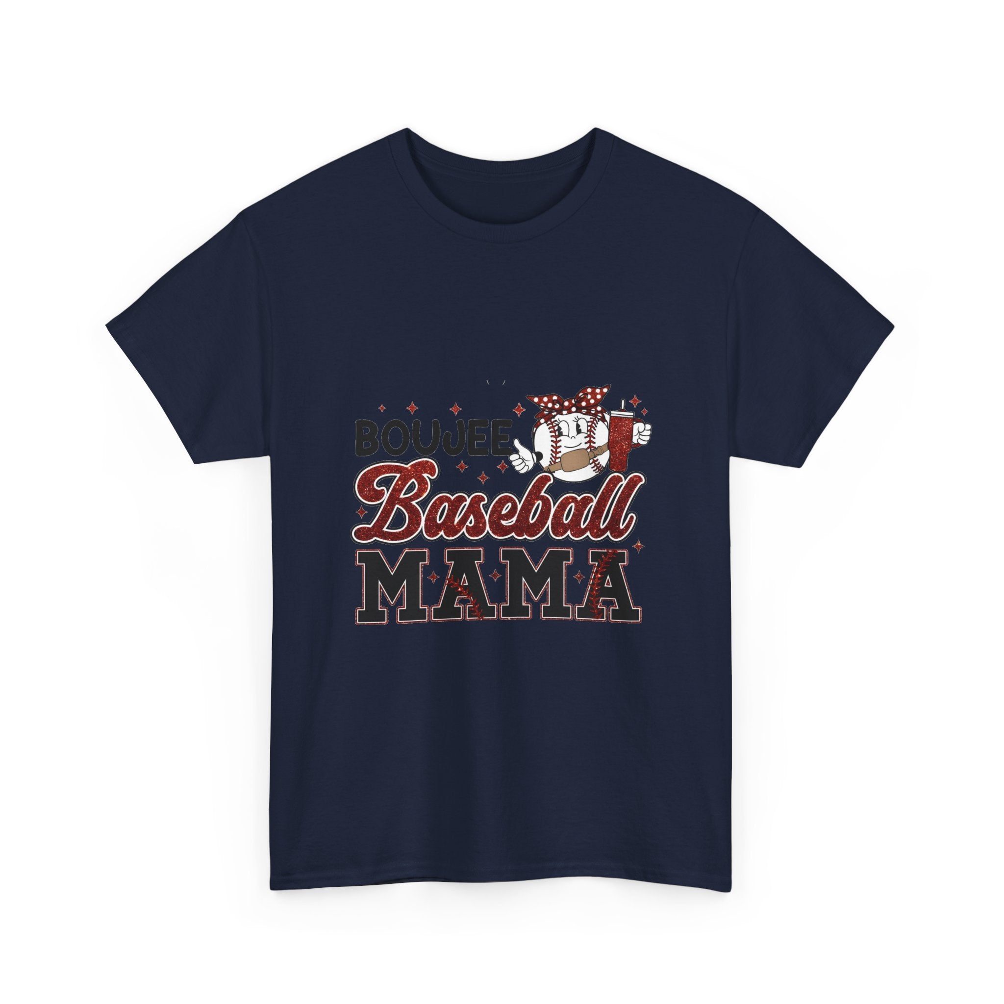 Boujee Baseball Mama T-Shirt – Cute Mom Graphic Tee for Baseball Moms