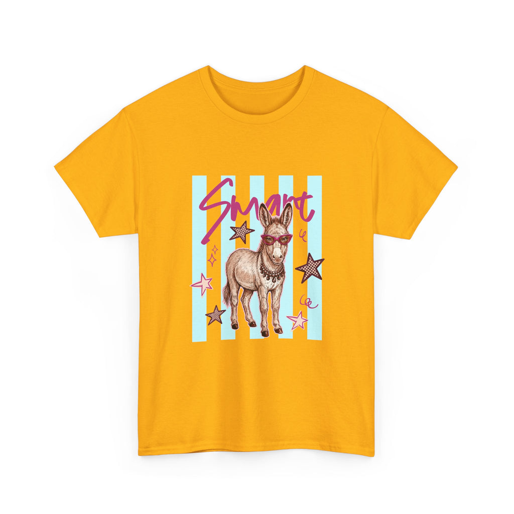 Donkey 'Smart' Graphic Tee — Cute Retro Animal Shirt