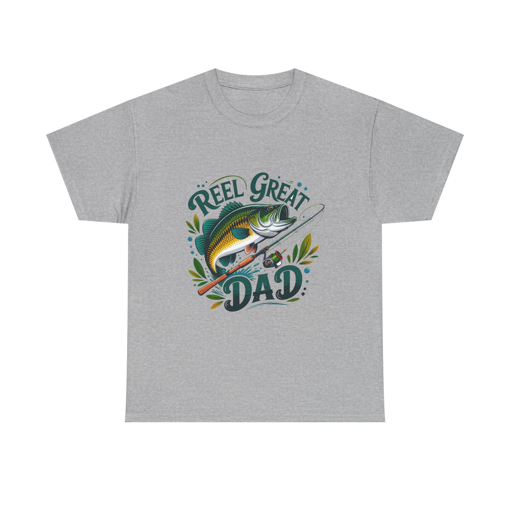 Fishing T-Shirt — "Reel, Great Dad" Graphic Tee for Anglers