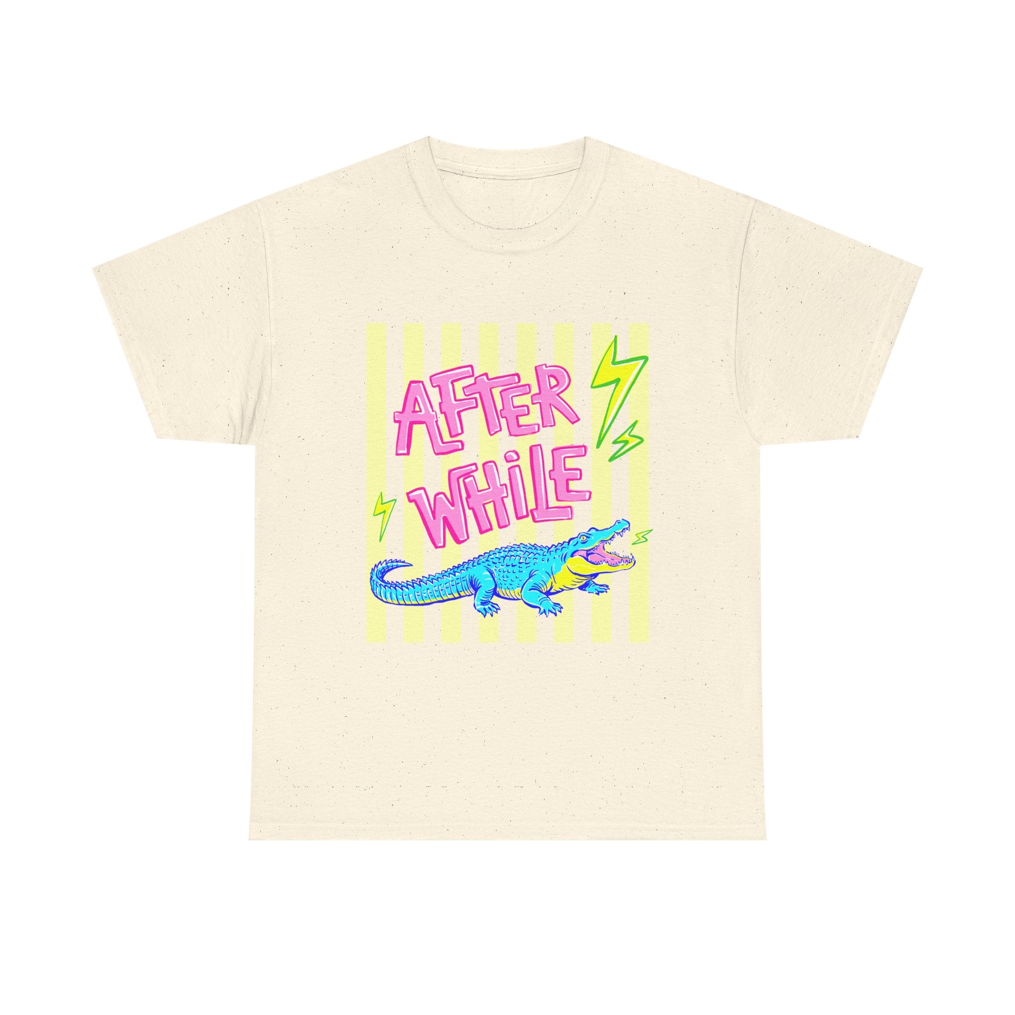 After While Alligator T-Shirt — Retro Neon Graphic Tee