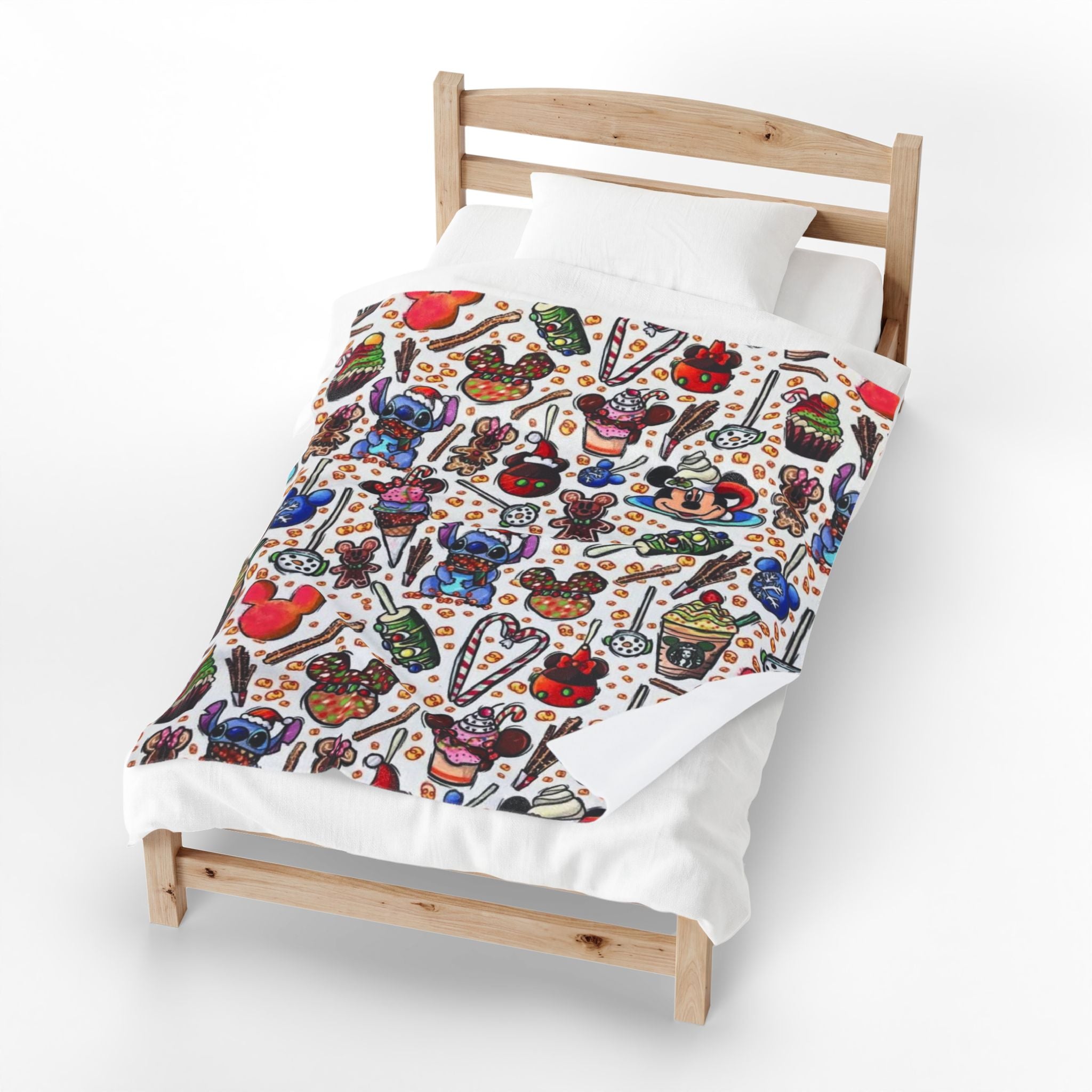 Plush Blanket — Whimsical Theme Park Treats Velveteen Throw