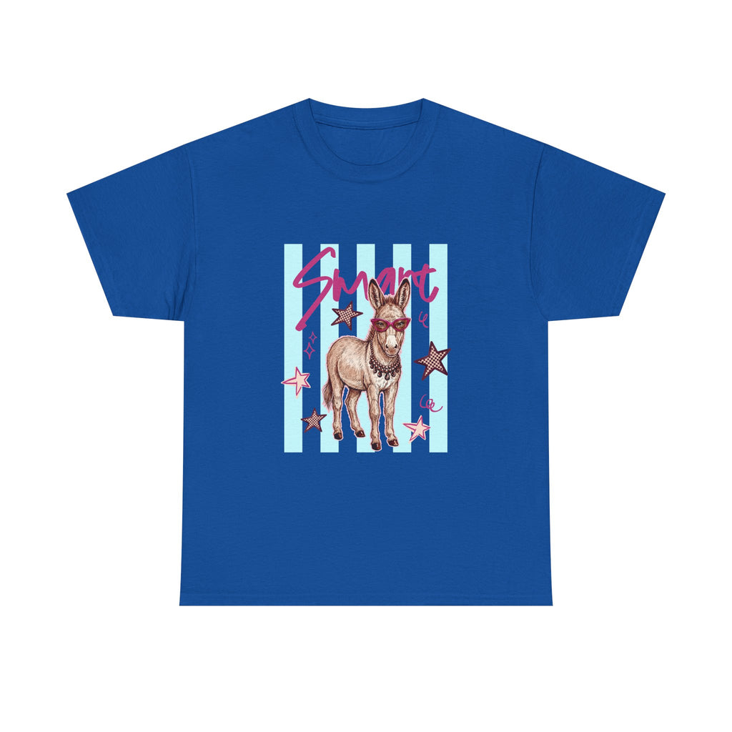 Donkey 'Smart' Graphic Tee — Cute Retro Animal Shirt