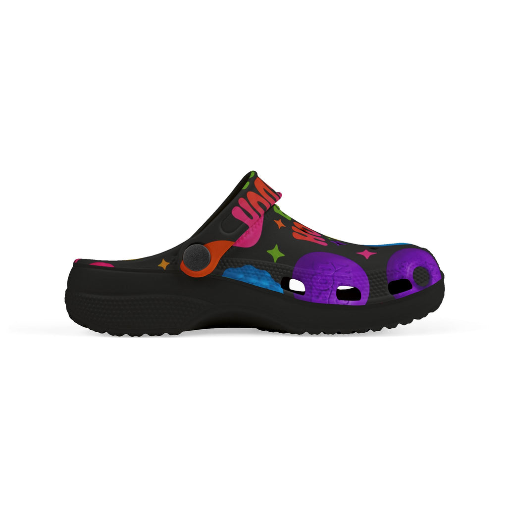 Bright, playful EVA foam clogs designed for kids