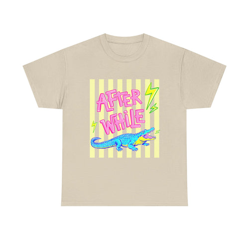 After While Alligator T-Shirt — Retro Neon Graphic Tee