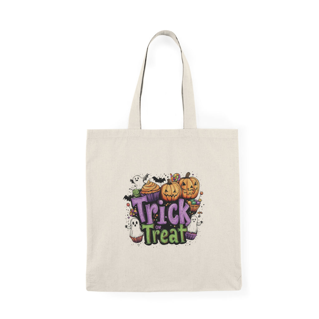 Trick or Treat Halloween Tote Bag – Pumpkin & Ghost Candy Shopper