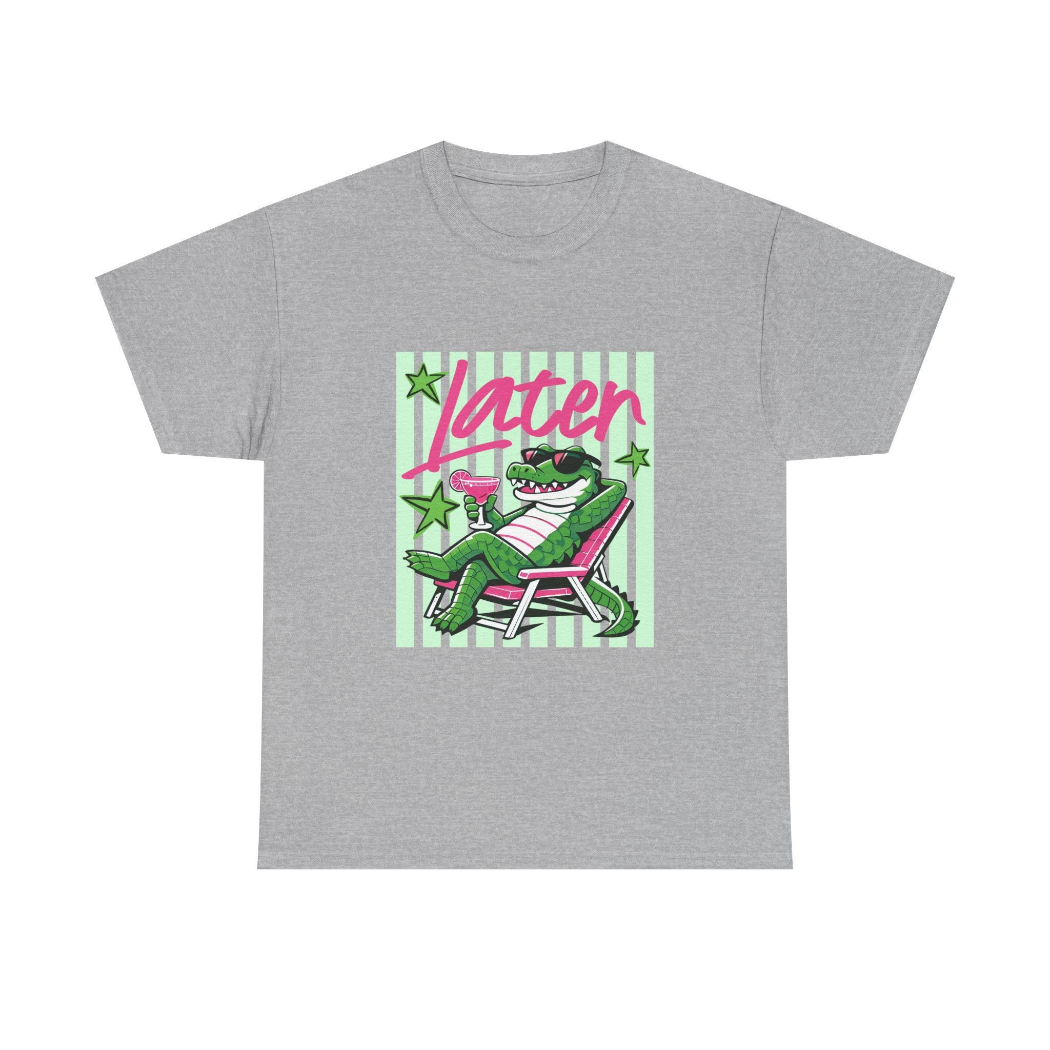 Crocodile Chill Tee — "Later" Lounge Alligator Graphic T-Shirt