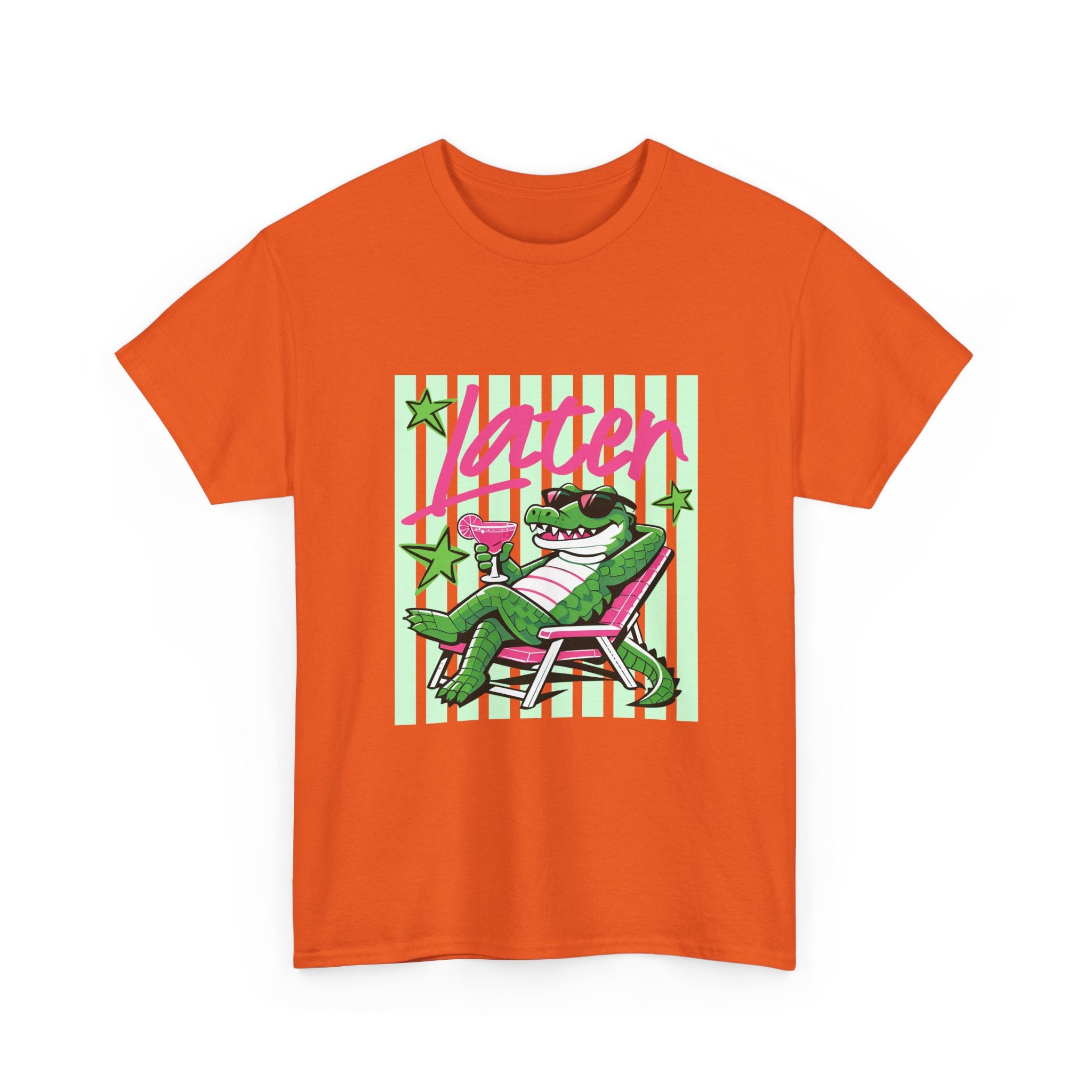 Crocodile Chill Tee — "Later" Lounge Alligator Graphic T-Shirt