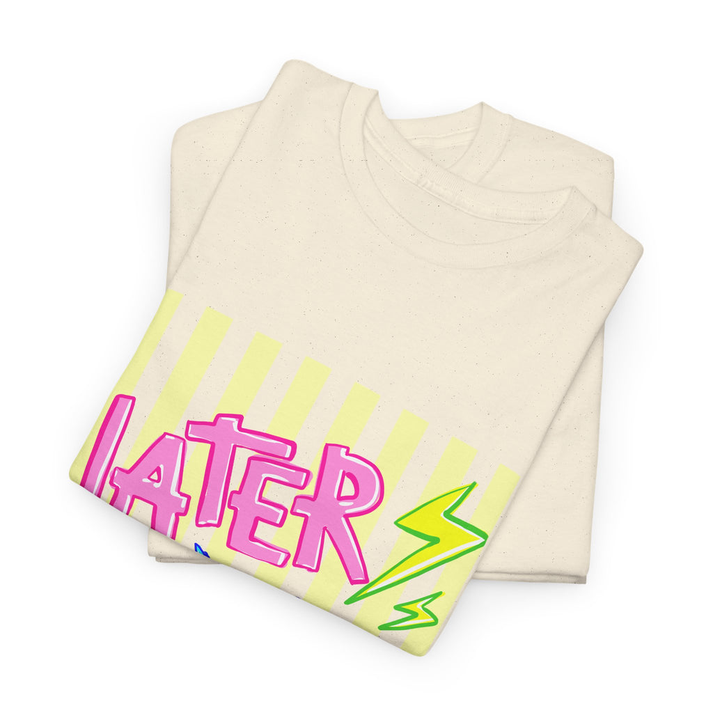 Later Gator Graphic Tee - Neon Retro Alligator Shirt
