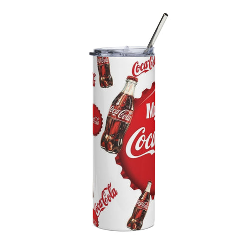 20oz Stainless Steel Tumbler — 'My Coca-Cola Cup' Retro Soda Bottle Design
