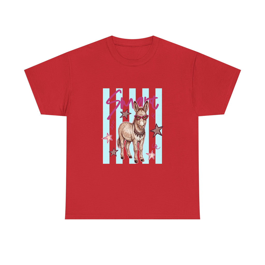 Donkey 'Smart' Graphic Tee — Cute Retro Animal Shirt