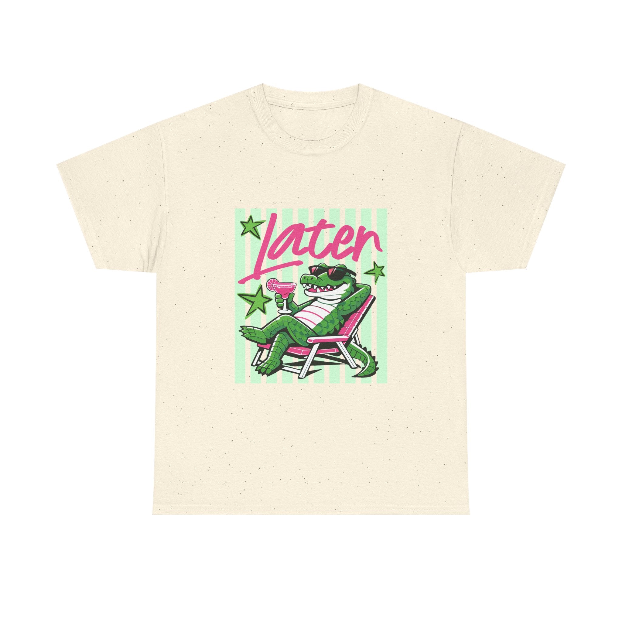 Crocodile Chill Tee — "Later" Lounge Alligator Graphic T-Shirt