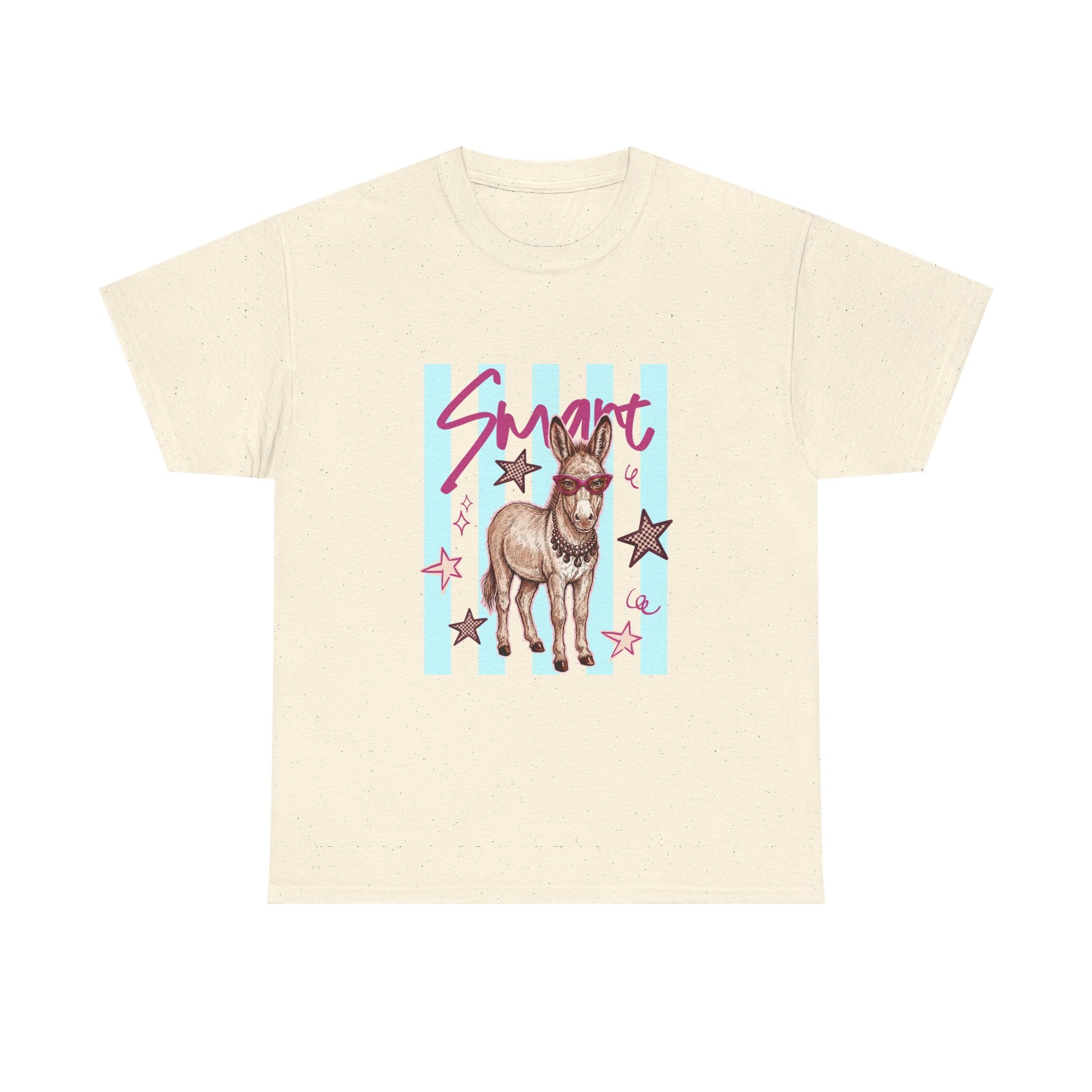 Donkey 'Smart' Graphic Tee — Cute Retro Animal Shirt