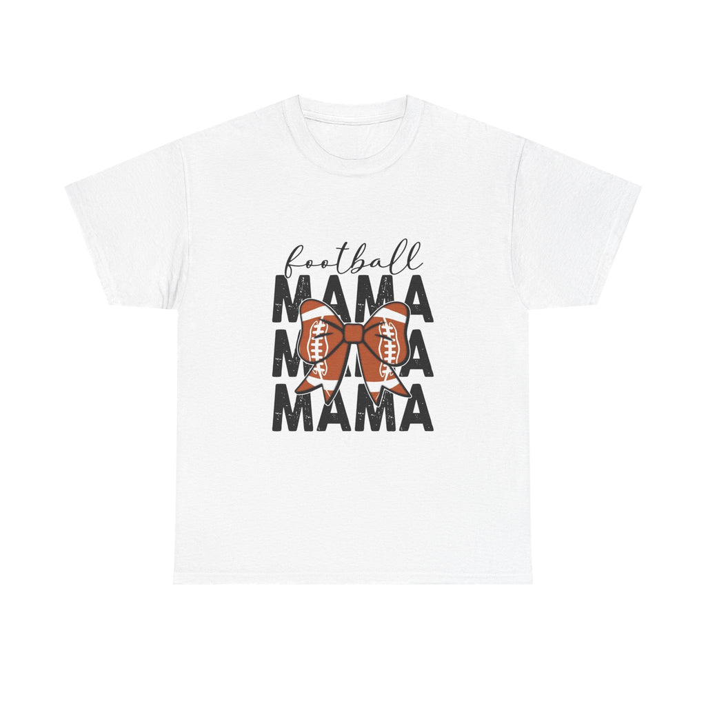 Football Mama T-Shirt — Cute Mom Football Tee with Bow