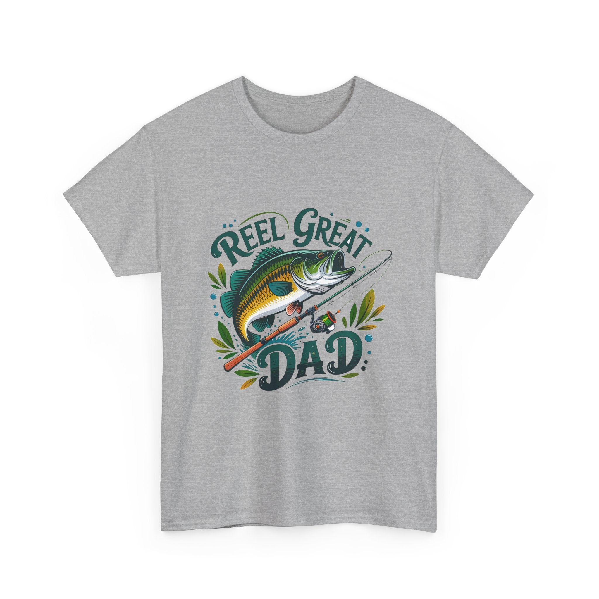 Fishing T-Shirt — "Reel, Great Dad" Graphic Tee for Anglers