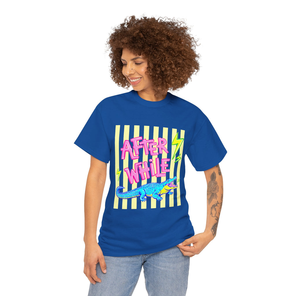 After While Alligator T-Shirt — Retro Neon Graphic Tee