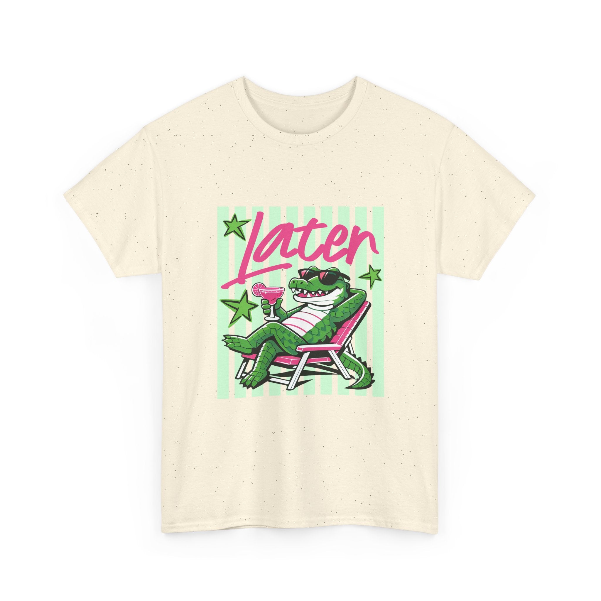 Crocodile Chill Tee — "Later" Lounge Alligator Graphic T-Shirt