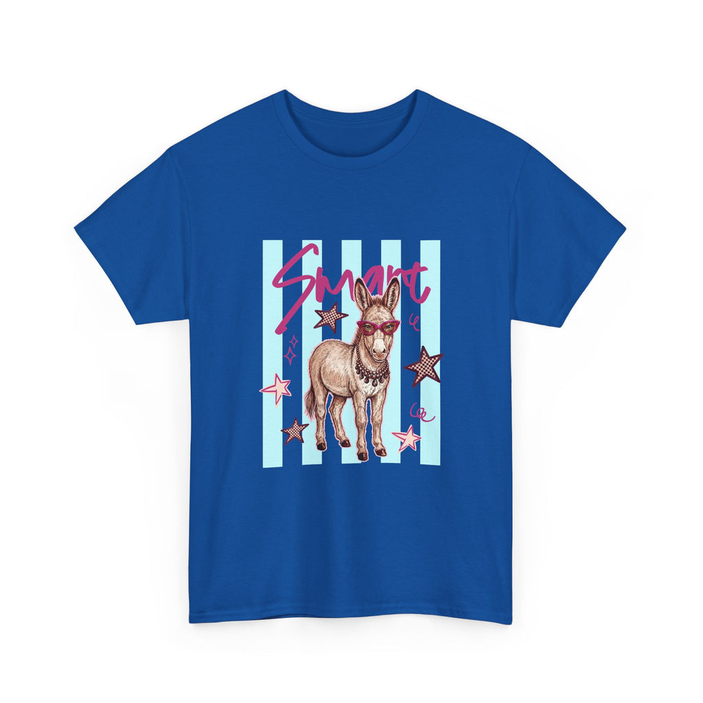 Donkey 'Smart' Graphic Tee — Cute Retro Animal Shirt