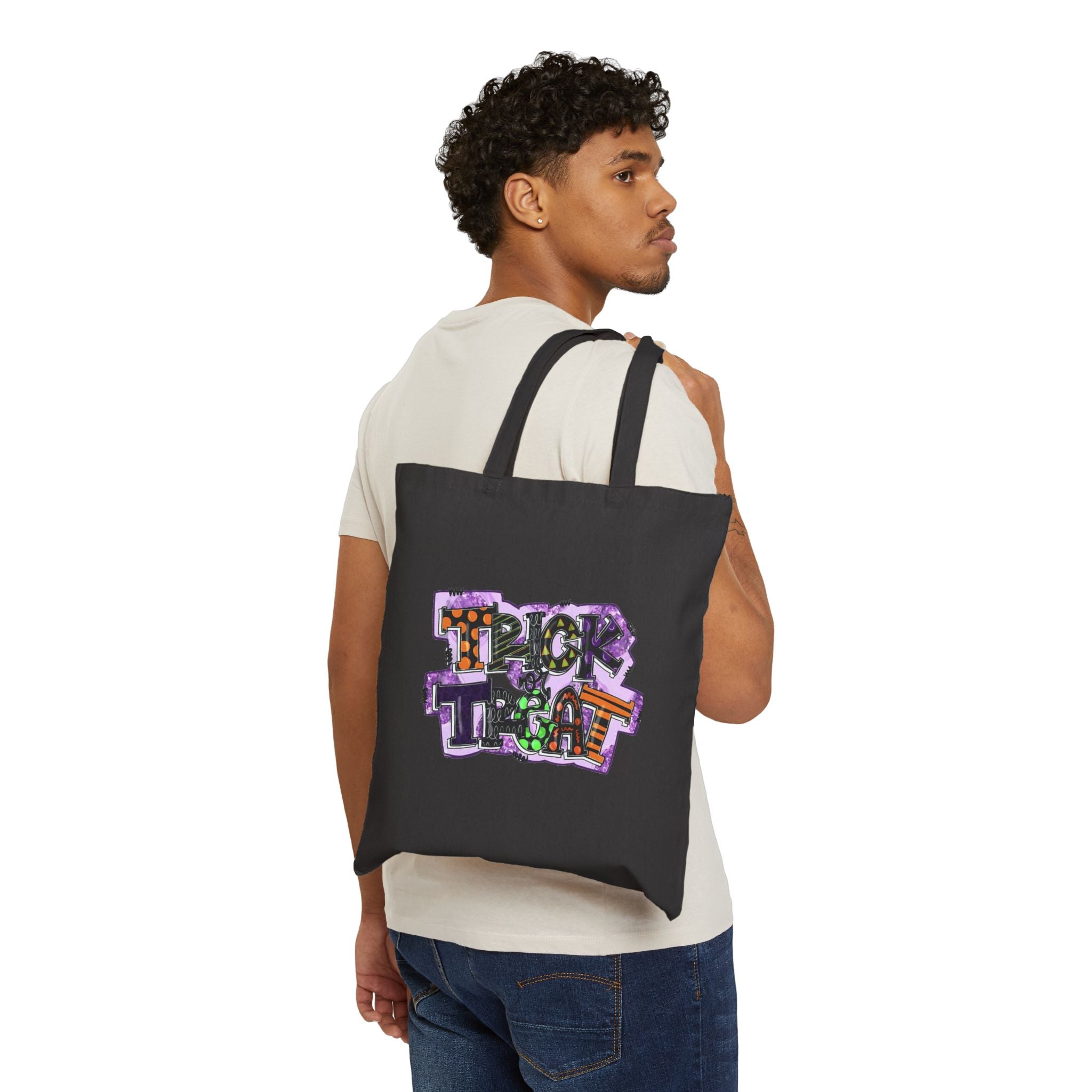 Trick or Treat Halloween Canvas Tote Bag